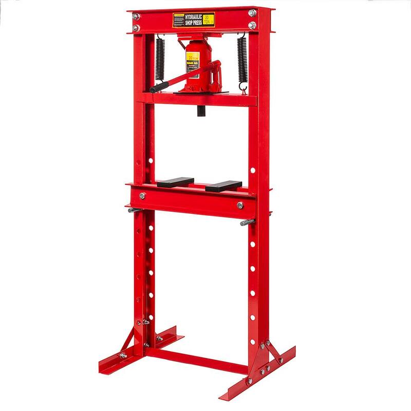 Stark 20-Ton Capacity Floor Jack Stand Type Hydraulic Work Shop Press H-Frame with Plate - 56031-H