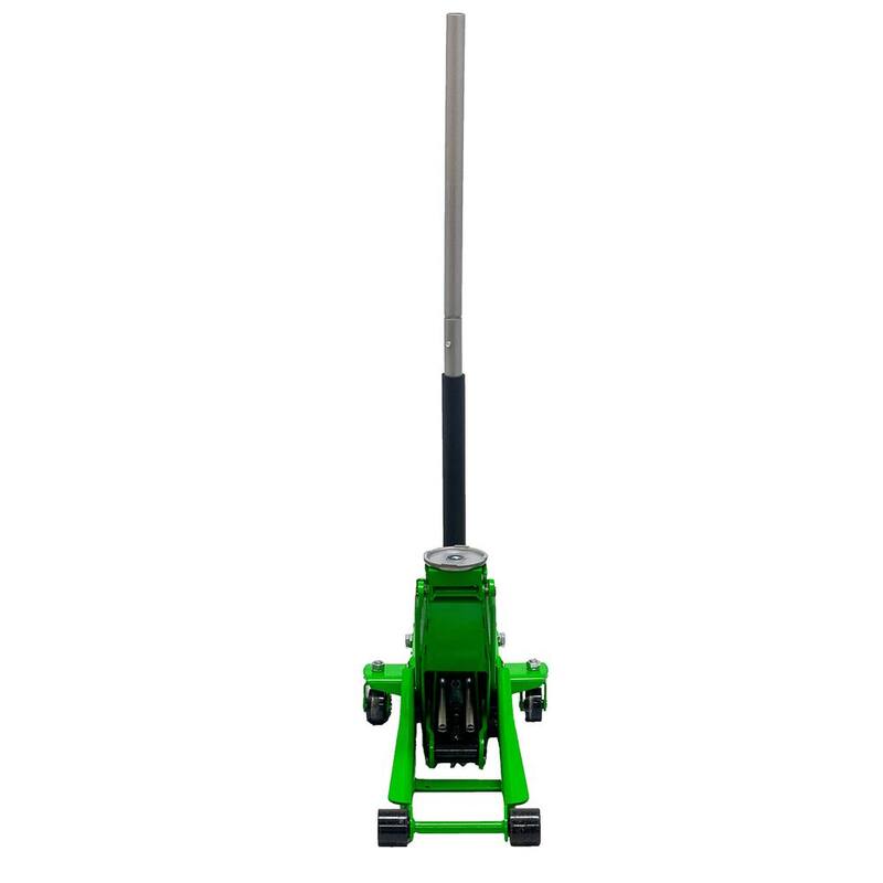 Maasdam 3-Ton Low Profile Car Jack with Quick Lift and 3-Ton Jack Stand in Green - MPL46994124-GR-BD