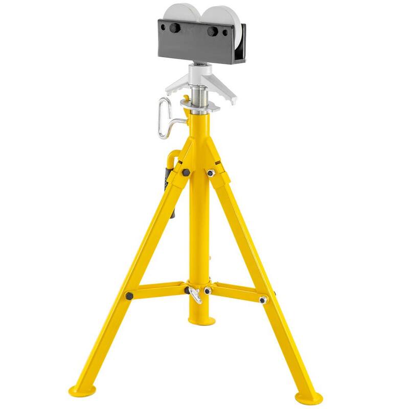VEVOR Roller Pipe Stand 32 in. to 55 in. Adjustable Height 2500 lbs. Capacity Folding Jack Stands for 0.5 in. to 12 in. Pipe - GJ1109GTTGJ000001V0