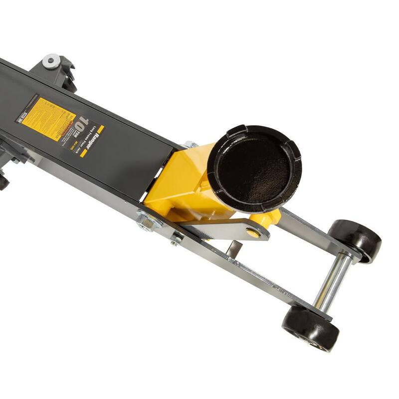 RANGER RFJ-10TL Heavy-Duty 10-Ton Capacity Long Chassis Floor Jack with Hydraulic Foot Pedal Operation - 5150434