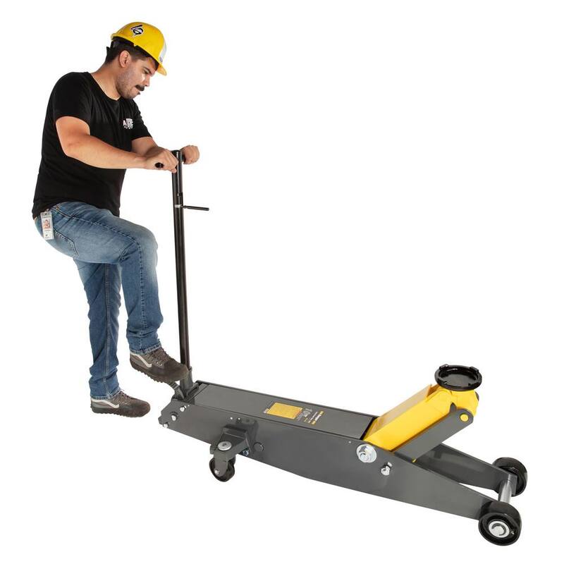 RANGER RFJ-10TL Heavy-Duty 10-Ton Capacity Long Chassis Floor Jack with Hydraulic Foot Pedal Operation - 5150434
