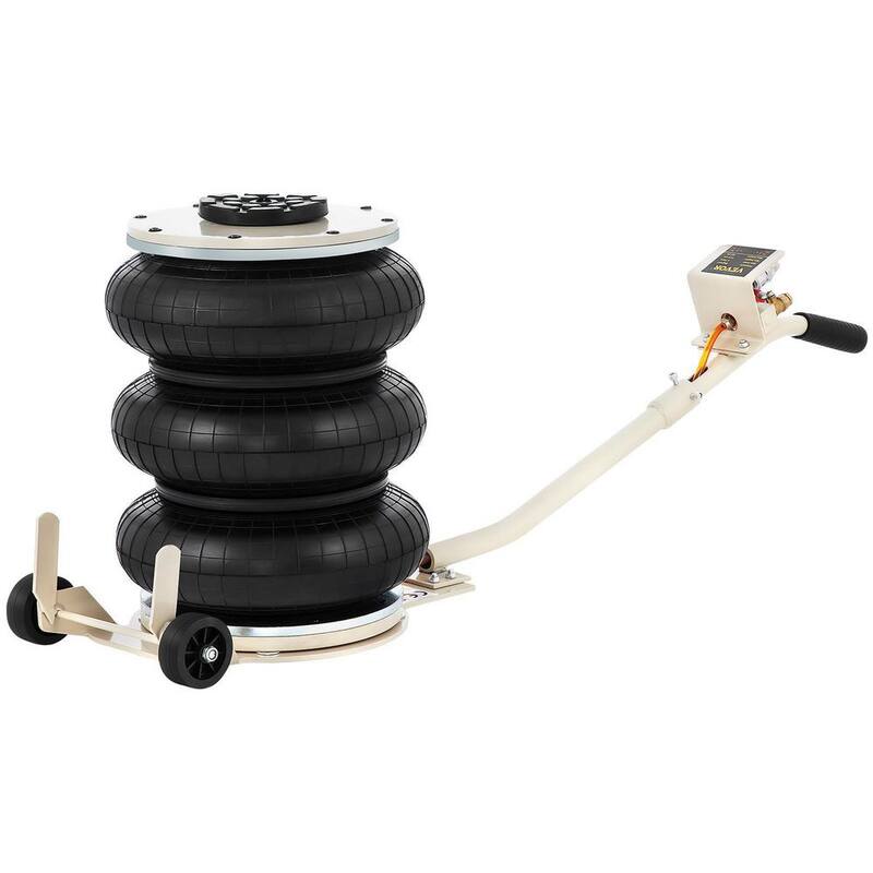 VEVOR Pneumatic Air Jack 5-Ton/11000 lbs. Triple Bag Air Jack Lifting Height 6.3 in. to 15.75 in. Inflatable Car Jack Lifter - QJD5TSBQNS0000001V0