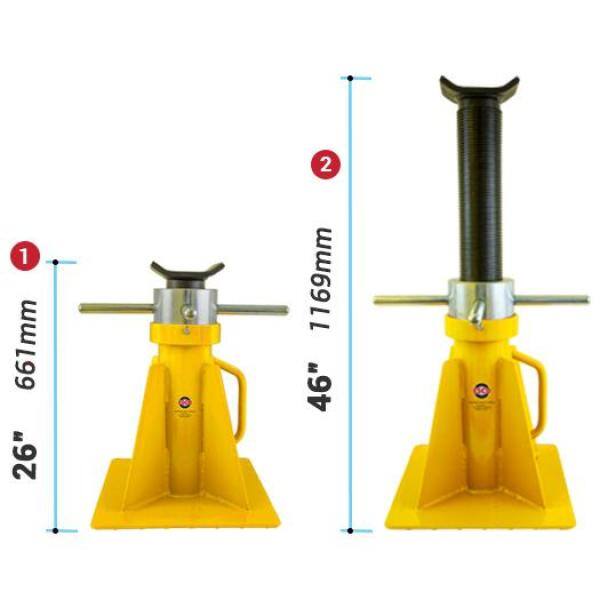 ESCO 20-Ton Heavy-Duty Screw Style Jack Stand (Tall) - 10803