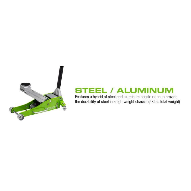 Arcan 3-Ton Hybrid Heavy Duty Aluminum and Steel Low Profile Floor and Car Jack - A20001
