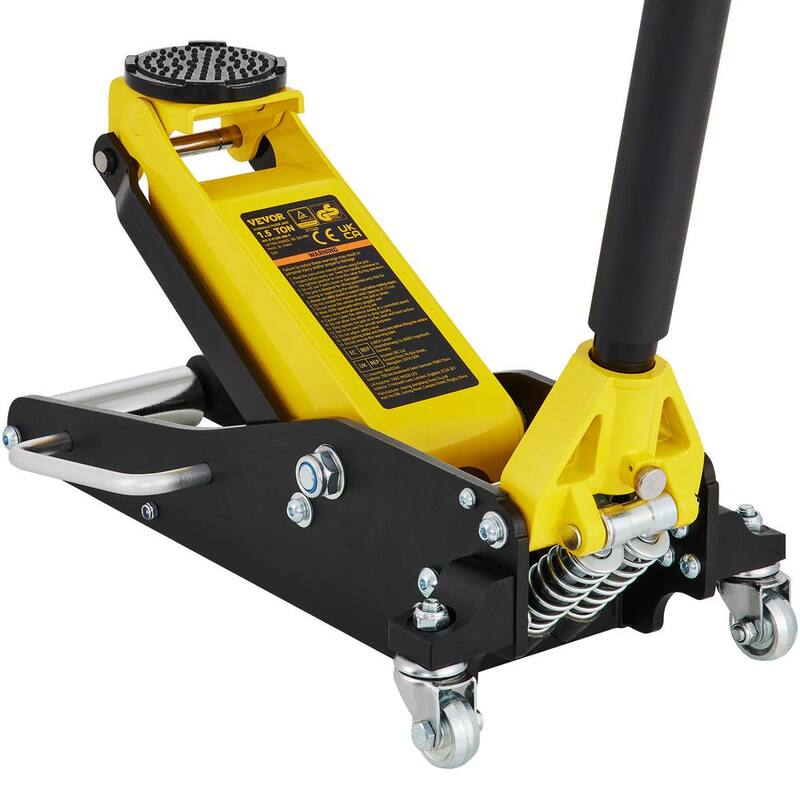 VEVOR 1.5 Ton Low Profile Aluminum Steel Racing Floor Jack Dual Pump Lift Car Heavy-duty Steel Durable Aluminum Construction - SGWSQJDLTS15TZLGSV0-0702