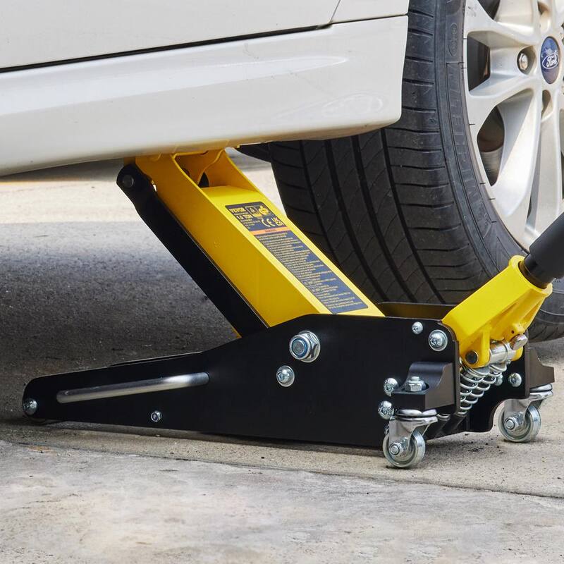 VEVOR 1.5 Ton Low Profile Aluminum Steel Racing Floor Jack Dual Pump Lift Car Heavy-duty Steel Durable Aluminum Construction - SGWSQJDLTS15TZLGSV0-0702