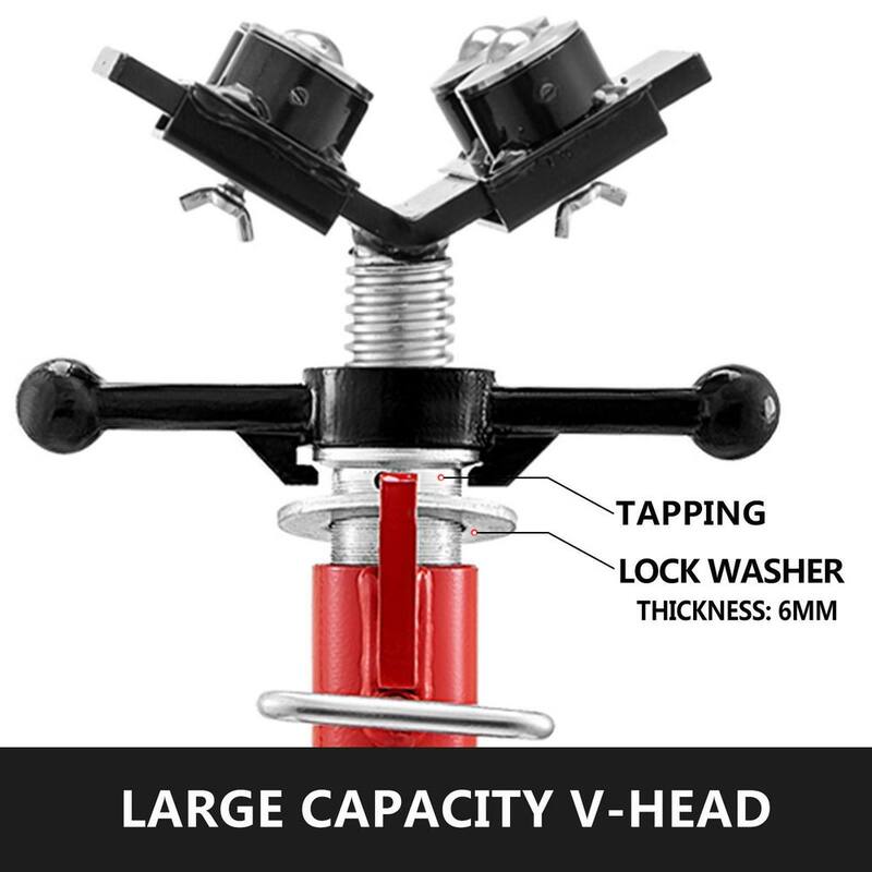 VEVOR Pipe Jack Stand with 4-Ball Transfer V-Head Welding Pipe Stand 28 in. in. to 52 in. Height 1107S-Type for Welding Pipe - JJ1107S4YTGJVX001V0