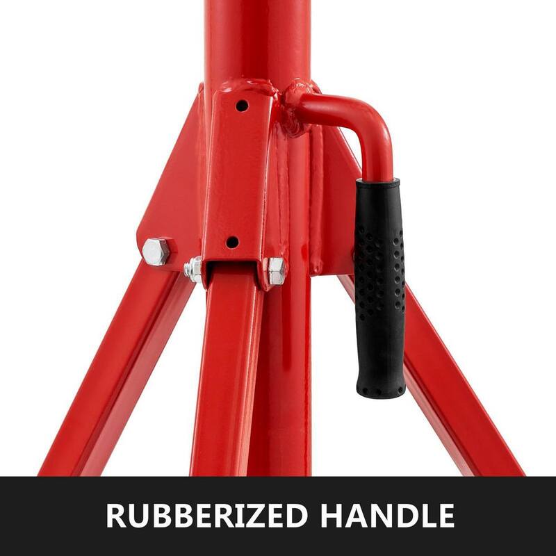VEVOR Pipe Jack Stand with 4-Ball Transfer V-Head Welding Pipe Stand 28 in. in. to 52 in. Height 1107S-Type for Welding Pipe - JJ1107S4YTGJVX001V0