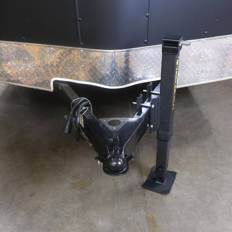 Trailer Valet Drill Powered 7,000 lb Side Bracket Mount Heavy Duty Square Drop Leg Trailer Jack with 47 inch total extension - TVJX7-S