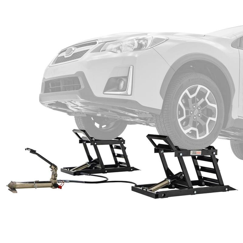 Black Widow 3,000 lbs. Per Pair Capacity Hydraulic Underbody Access Car Lift with Ramp - CARLIFT-3000