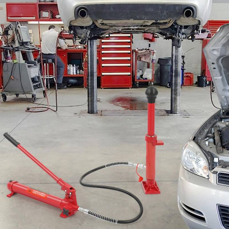Karl home 10 Ton Portable Power Kit Hydraulic Jack Ram Autobody Frame Repair Tools Red - 101052618356
