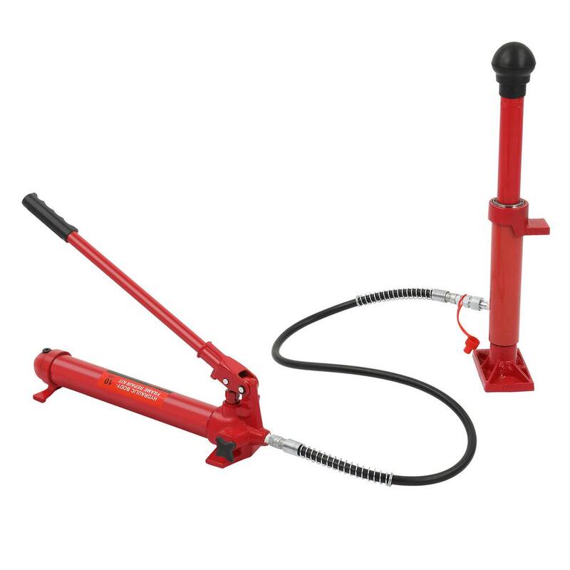 Karl home 10 Ton Portable Power Kit Hydraulic Jack Ram Autobody Frame Repair Tools Red - 101052618356