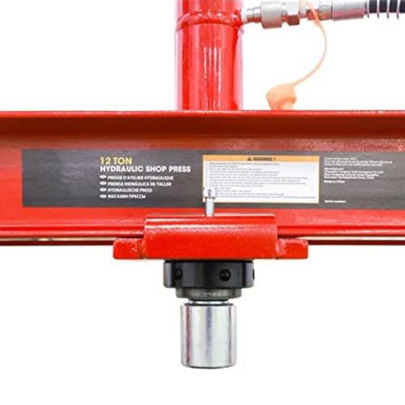 Big Red 12-Ton Low-Profile Shop Press with Stamping Plates - ATY12001R
