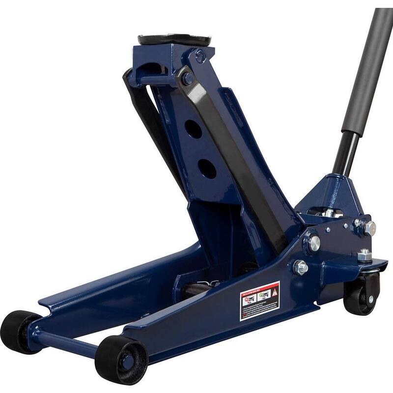 TCE 3-Ton Low-Profile Floor Jack with Dual Piston Speedy Lift, Blue - ATZ830026XU