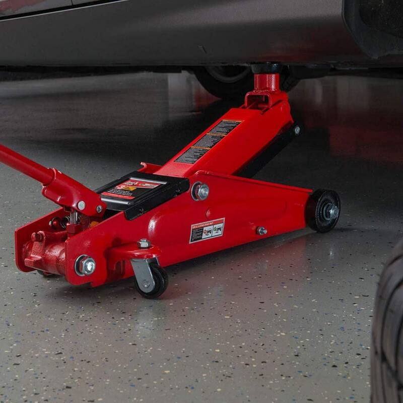 Big Red 3-Ton Trolley Floor Jack with Saddle Extension Adapter - T83006