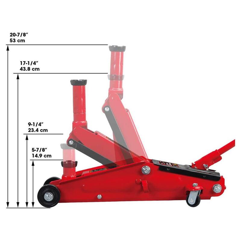 Big Red 3-Ton Trolley Floor Jack with Saddle Extension Adapter - T83006