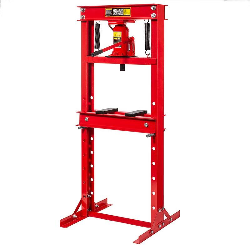 STARK USA 12-Ton H-Frame Hydraulic Floor Shop Press - 56030-H