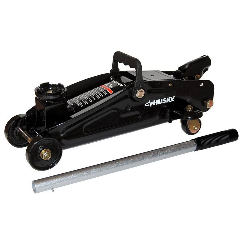 Husky 2 -Ton Hydraulic Trolley Car Jack and Jack Stands - HPL4136-BD