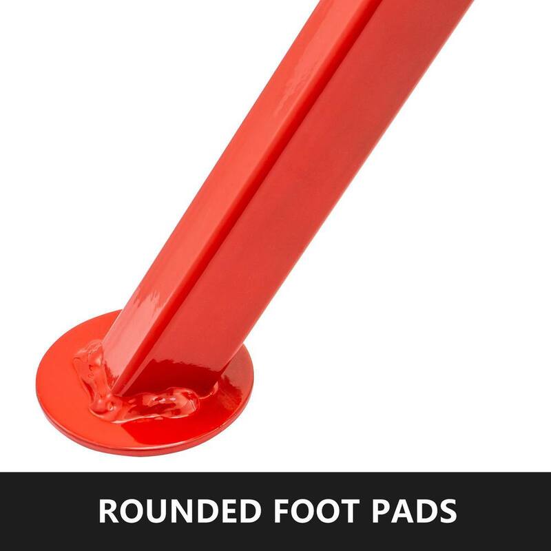 VEVOR V-Head Pipe Jack Stand 20 in. to 37 in. Height Welding Pipe Stand 1500 lbs. Load 1107C with 2-Ball Transfer Foldable Leg - JJ1107C2YTGJVX001V0