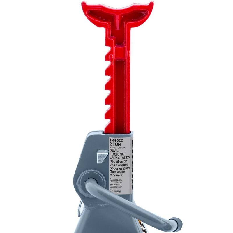 Pro-Lift 2-Ton Double Pin Jack Stands Pair - T-6902D