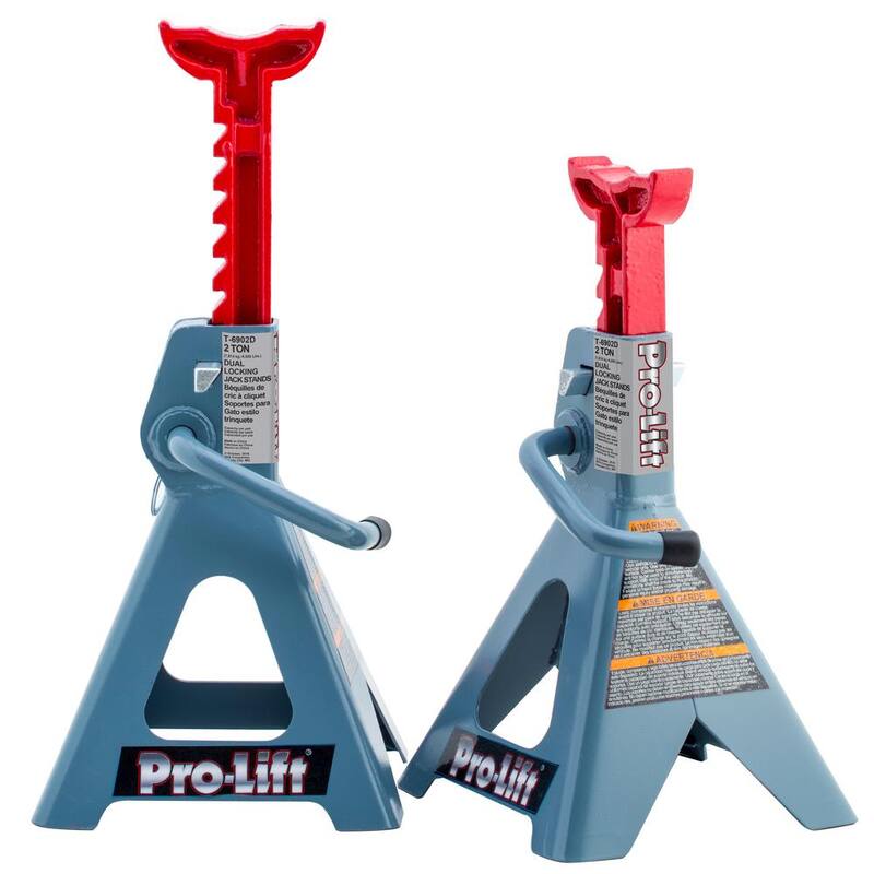 Pro-Lift 2-Ton Double Pin Jack Stands Pair - T-6902D