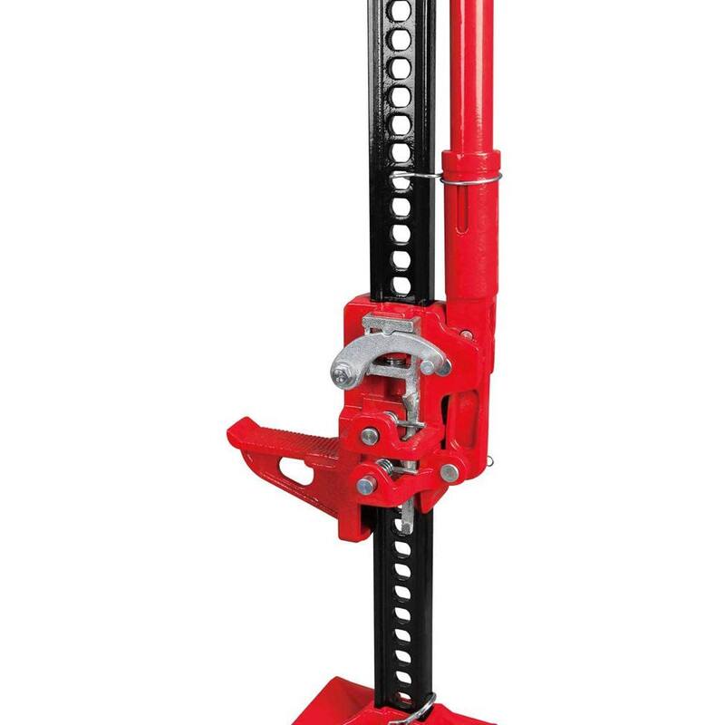 Big Red 3-Ton (6,000 lbs.) Capacity 33 in. Ratcheting Off Road Utility Farm Jack, Red and Black - TRA7224B