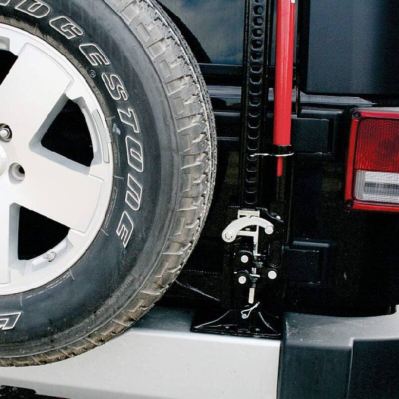 Big Red 3-Ton (6,000 lbs.) Capacity 33 in. Ratcheting Off Road Utility Farm Jack, Red and Black - TRA7224B