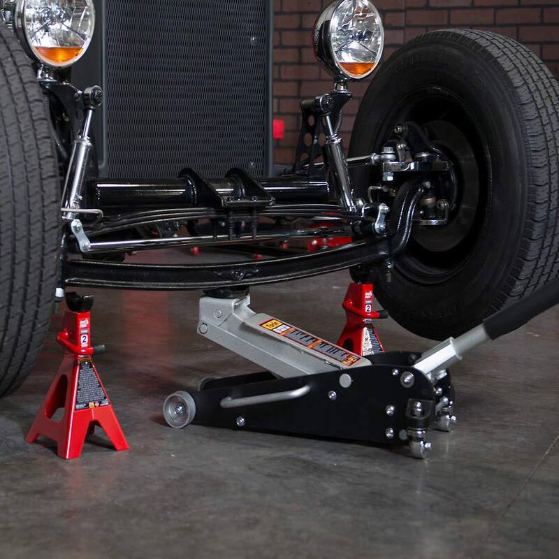Big Red 2.5-Ton Low-Profile Aluminum and Steel Floor Jack with Dual Piston Speedy Lift - TR84025