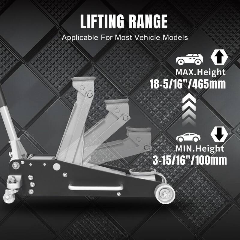 Big Red 2.5-Ton Low-Profile Aluminum and Steel Floor Jack with Dual Piston Speedy Lift - TR84025