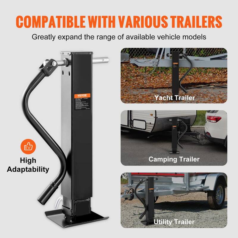 VEVOR Trailer Jack, Trailer Tongue Jack Welding-on 12000 lb. Capacity, Trailer Jack Stand with Handle for lifting RV Trailer - HJSTC12000LBS9Z4GV0-805