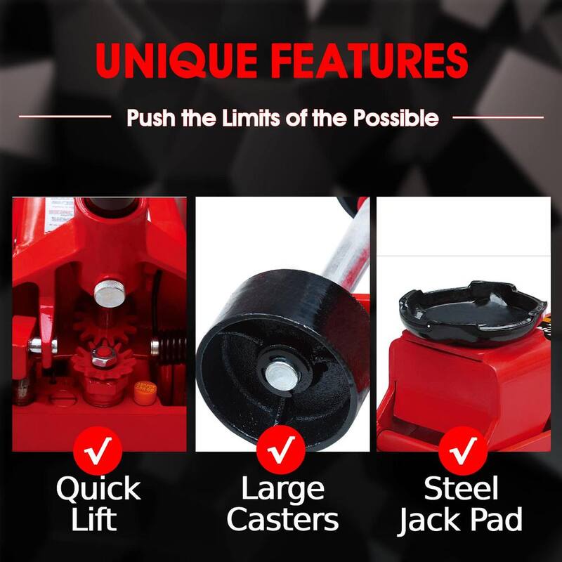 Big Red 3.5-Ton Floor Jack with Foot Pedal - T83502