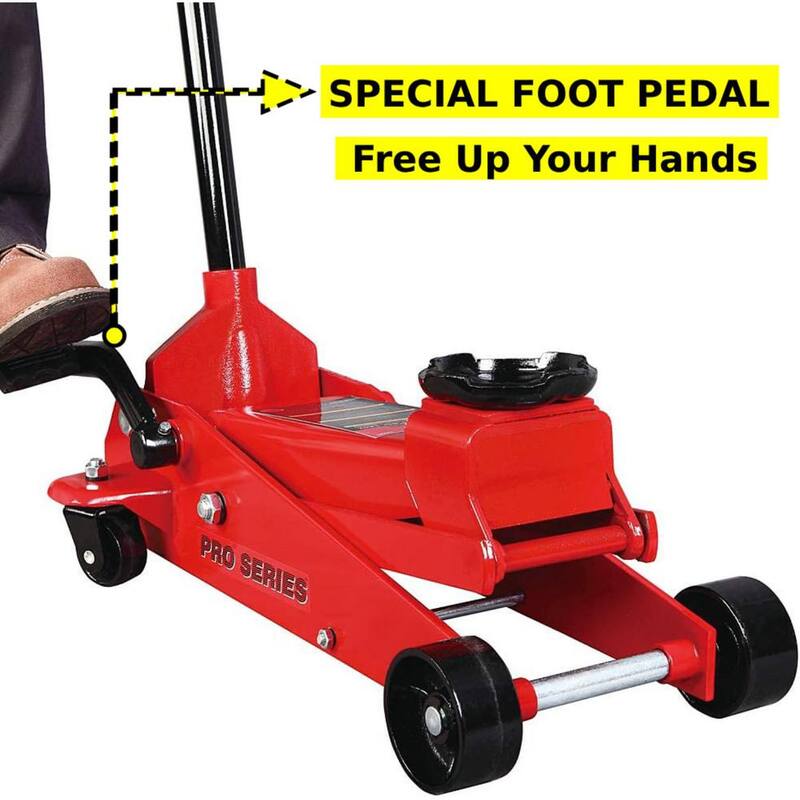 Big Red 3.5-Ton Floor Jack with Foot Pedal - T83502