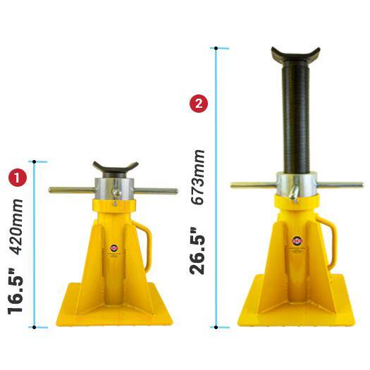 ESCO 20-Ton Heavy-Duty Screw Style Jack Stand (Short) - 10802