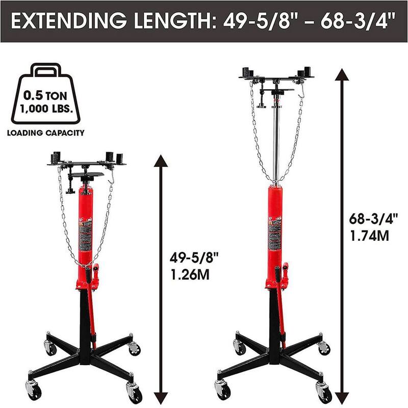 Big Red 1/2-Ton Telescoping Transmission Floor Jack - TR4053