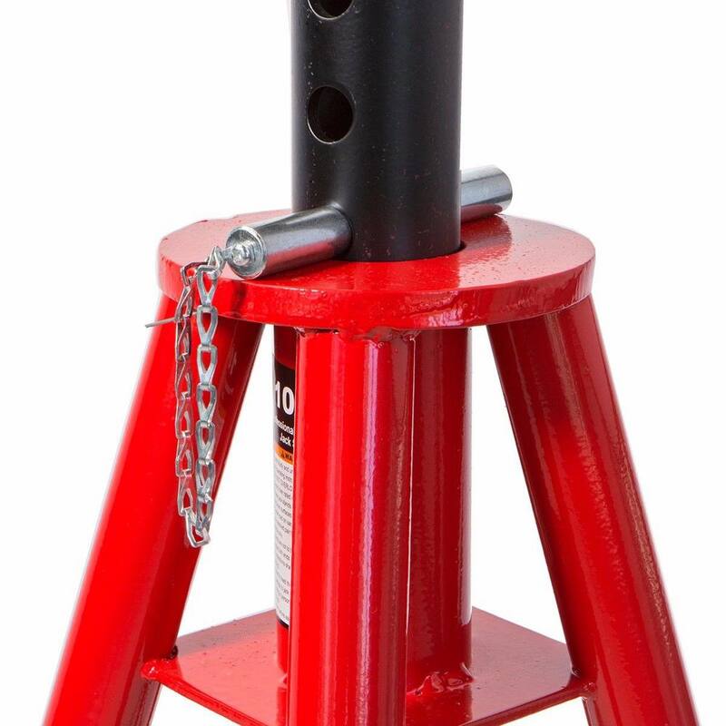 STARK USA 30 in. to 48 in. High 10-Ton Capacity Jack Stand - 51404-H