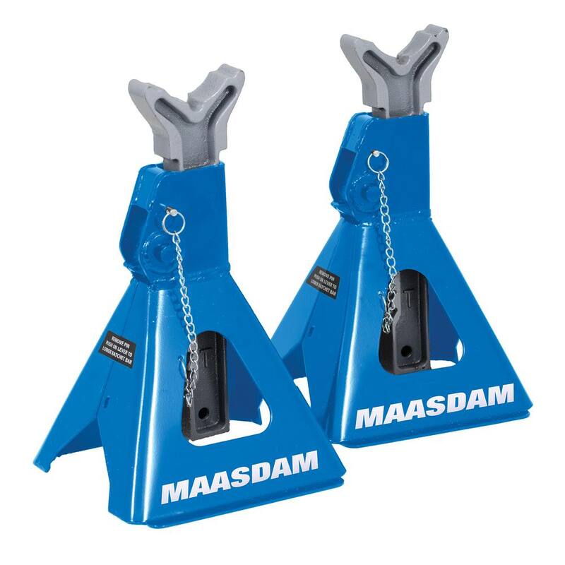 Maasdam Pow'R Pull 3-Ton Car Jack Stands in Blue - MPL4124-BL-DIP