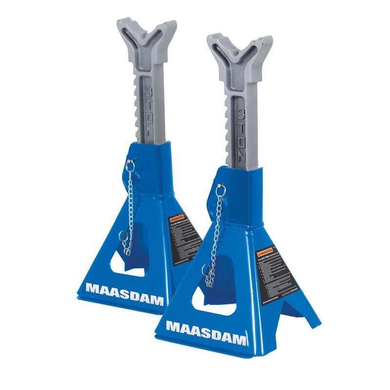 Maasdam Pow'R Pull 3-Ton Car Jack Stands in Blue - MPL4124-BL-DIP