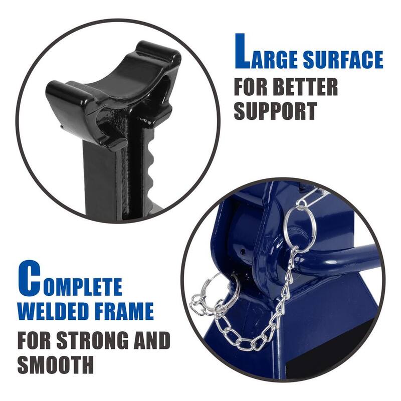TCE 3-Ton Reinforced Double-Locking Jack Stands Pair, Blue - AT43005AU