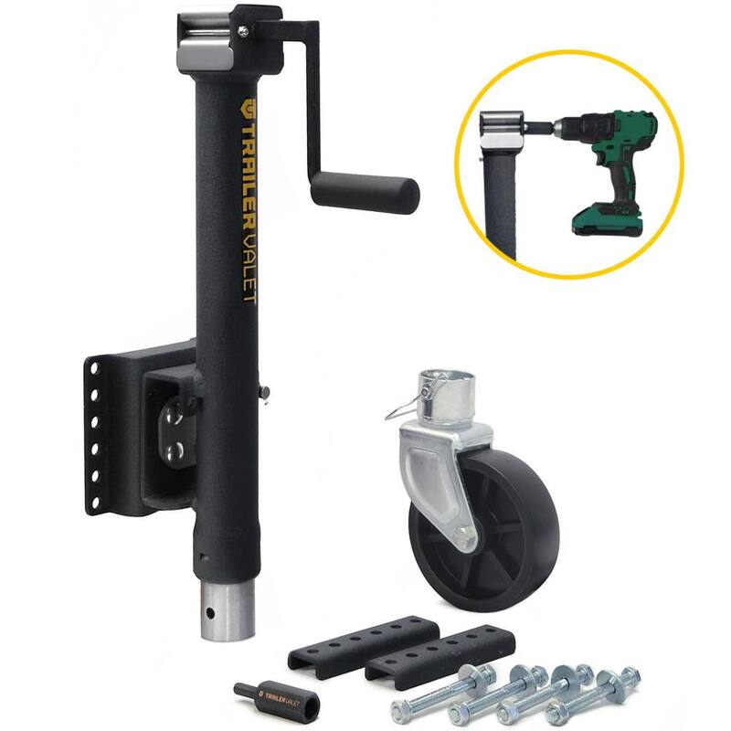 Trailer Valet TVJX2S-MW 2K Side Mount Jack with Wheel - TVJX2S-MW