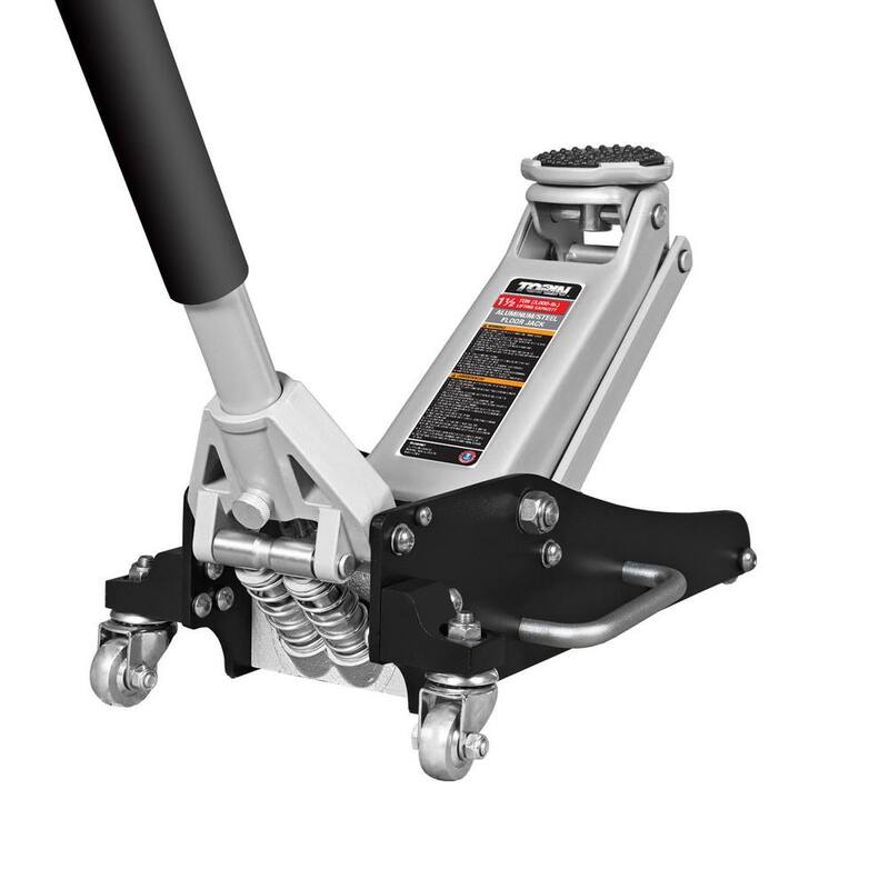 Torin 1.5-Ton Low-Profile Aluminum and Steel Floor Jack with Dual Piston Speedy Lift - TAM815016L
