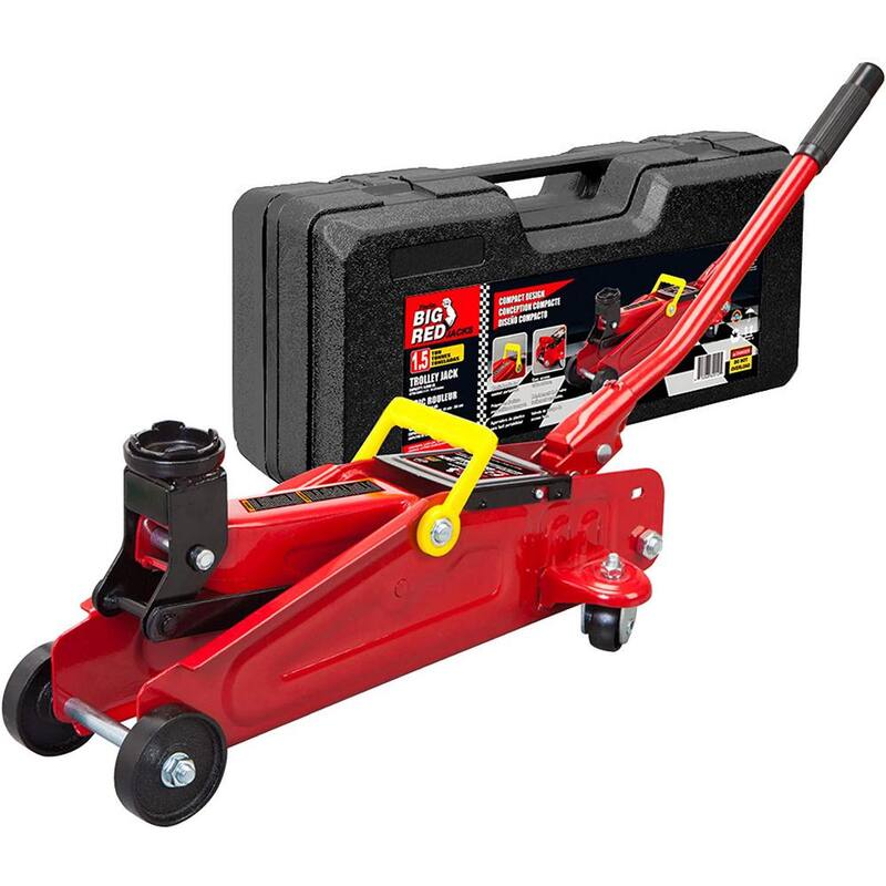 Big Red 1.5-Ton Trolley Floor Jack with Carrying Case - T820014S