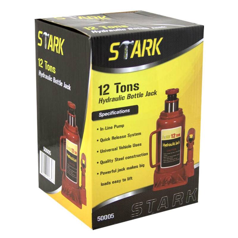 Stark 12-Ton 24000 lbs. Hydraulic Bottle Jack Lift Heavy-Duty Automotive Car Compact - 50005-H