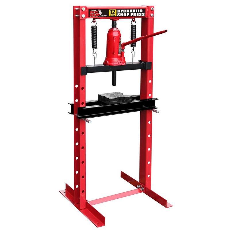 Big Red 12-Ton Shop Press with Stamping Plates - T51201