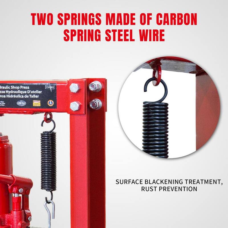Big Red 12-Ton Shop Press with Stamping Plates - T51201
