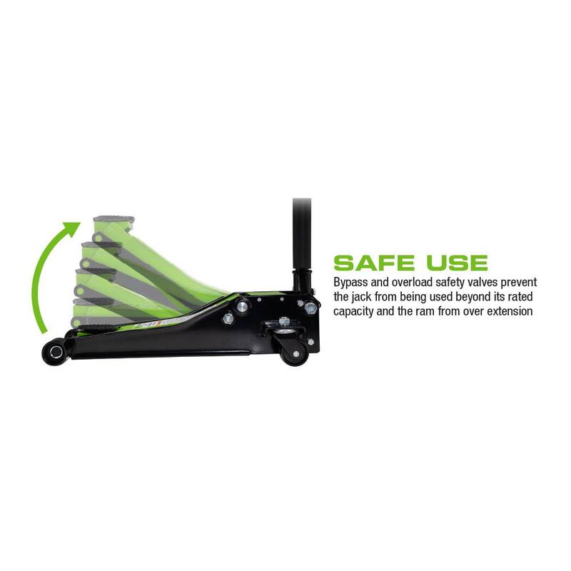 Arcan 3-Ton Low Profile Steel Floor and Car Jack with Quick Rise - A20003