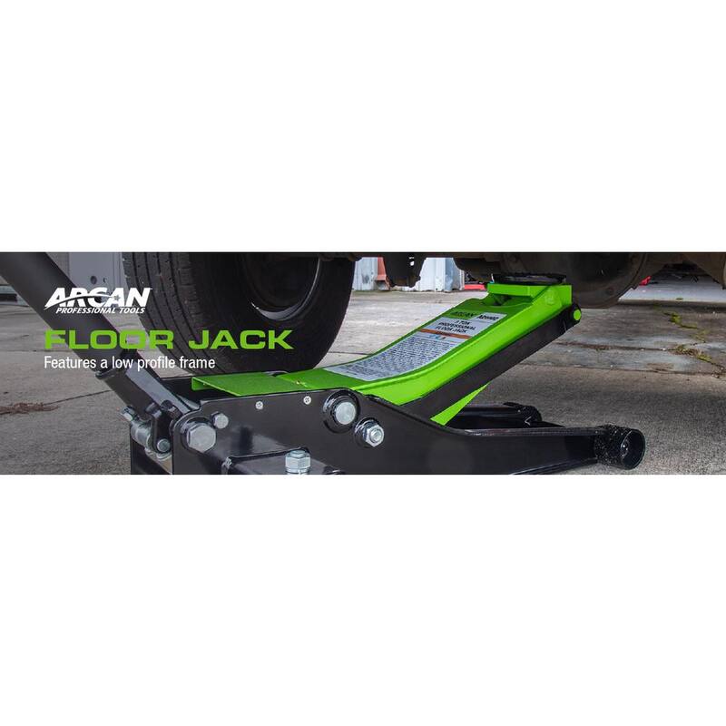 Arcan 3-Ton Low Profile Steel Floor and Car Jack with Quick Rise - A20003