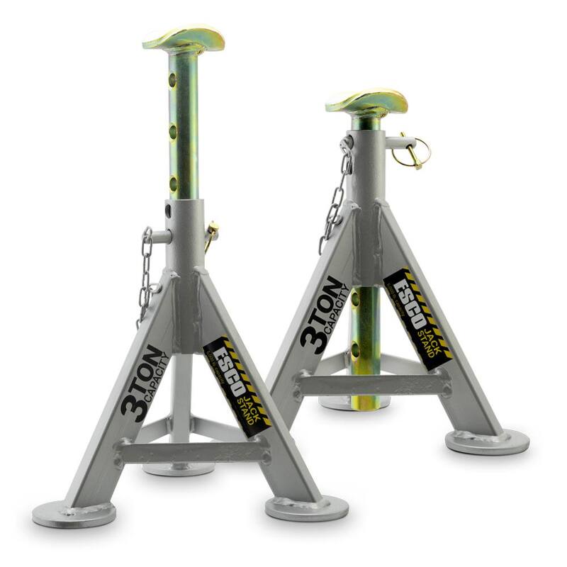 ESCO 3-Ton Performance Axle Jack Stands, Auto Car Truck 4x4 Off Road, 1-Pair - 10497-PAIR
