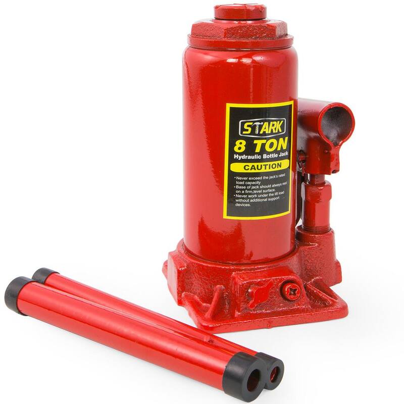 Stark 8-Ton Hydraulic Steel Bottle Jack - 50003-H
