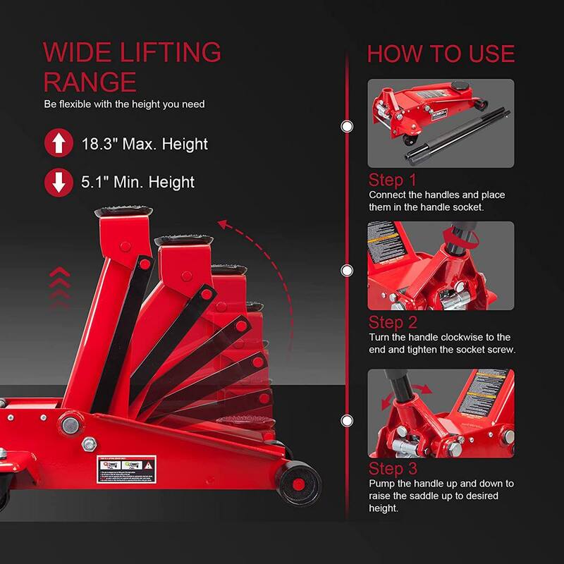 Big Red 3-Ton Floor Jack with Dual Piston Speedy Lift - ATZ729912R