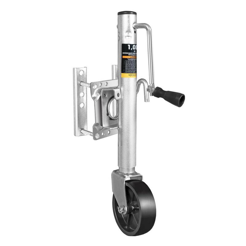 Torin 1,000 lbs. Side-Wind Bolt-On Trailer Jack with Wheel - ATR39001R